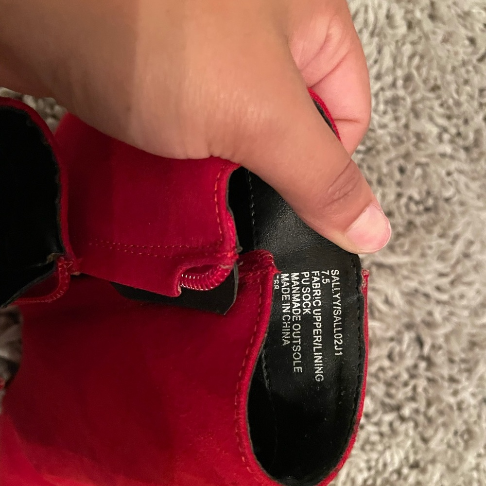 Cute red boots